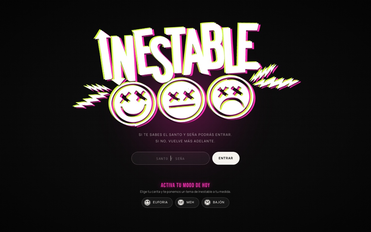 Sitio de la banda Inestable